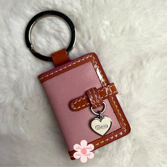 Coach Handbags - y2k Coach Pink Mini Picture Frame Keychain Bag Charm